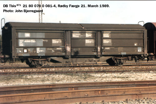 DB Tbis <sup>871</sup> 21 RIV 80 078 0 081-4, Rødby Færge 21. marts 1989