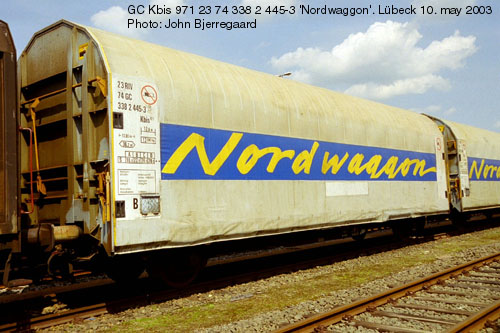 GC Kbis <sup>971</sup> 23 RIV 74 338 2 445-3 [P] 'Nordwaggon', Lübeck 10. maj 2003