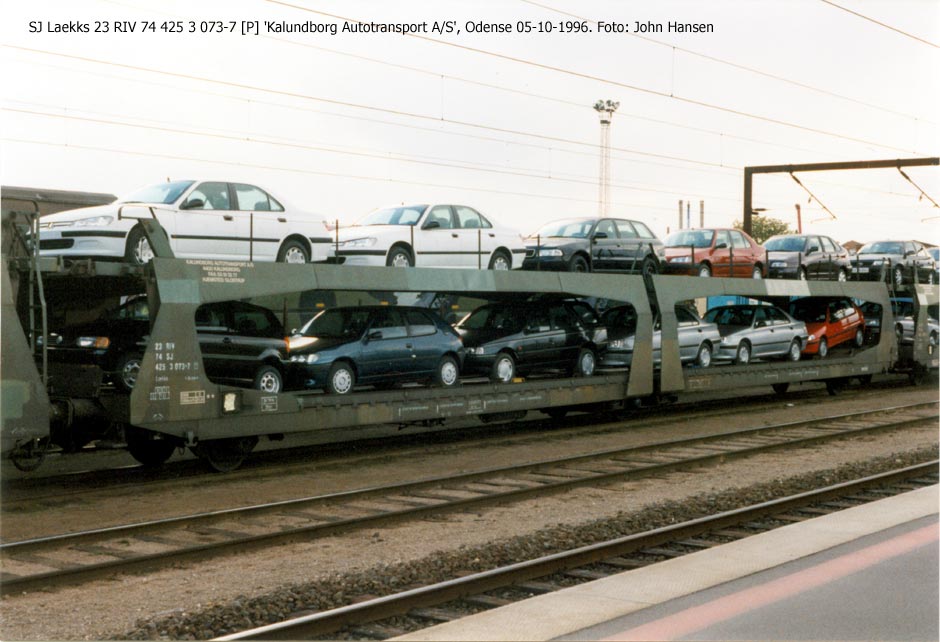 SJ Laekks 23 74 425 3 073 [P] 'Kalundborg Autotransport'. Odense 05-10-1996